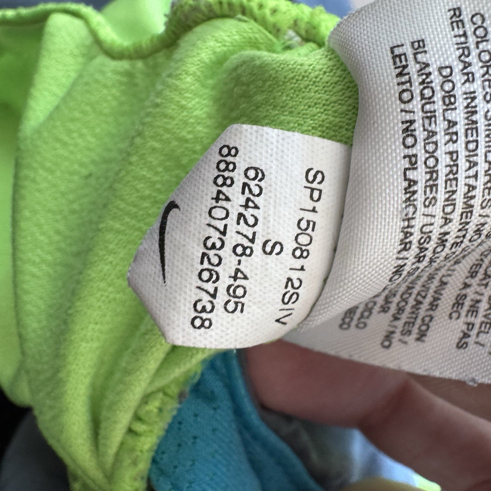 Nike Dri-Fit Women’s Running Shorts Gray Green Blue Size S Athletic