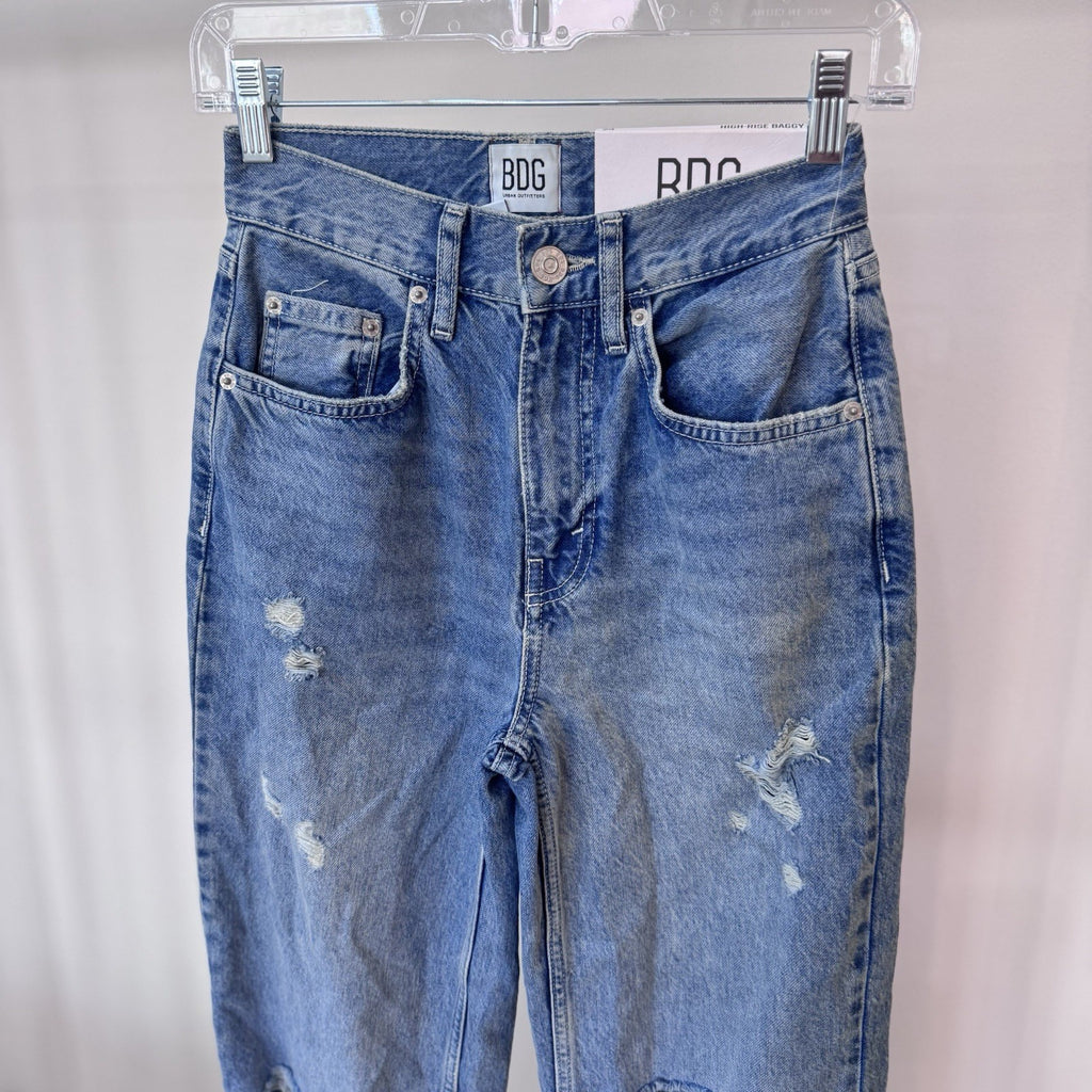 NWT BDG High Rise Baggy Distressed Jeans Size 24 Urban Outfitters