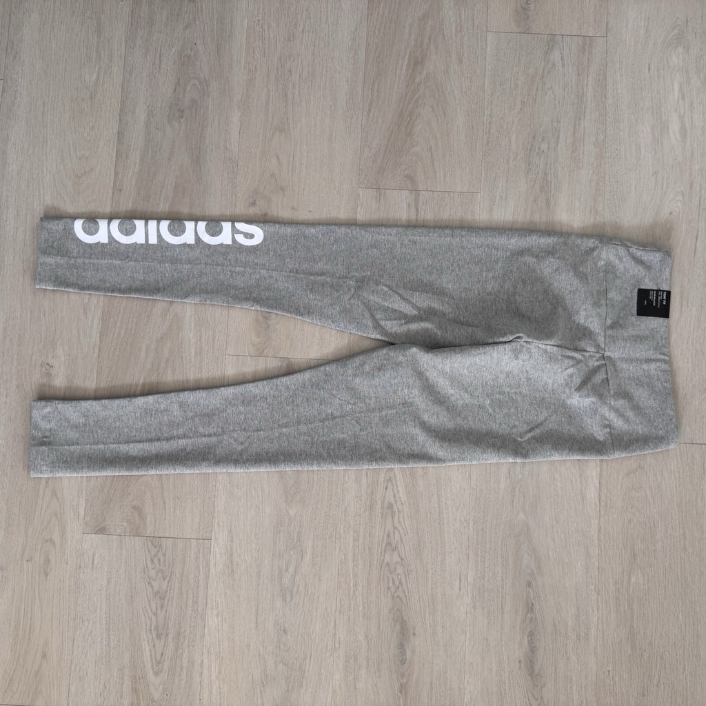 Adidas XS High Rise Leggings Gray Tight Fit Logo NWT