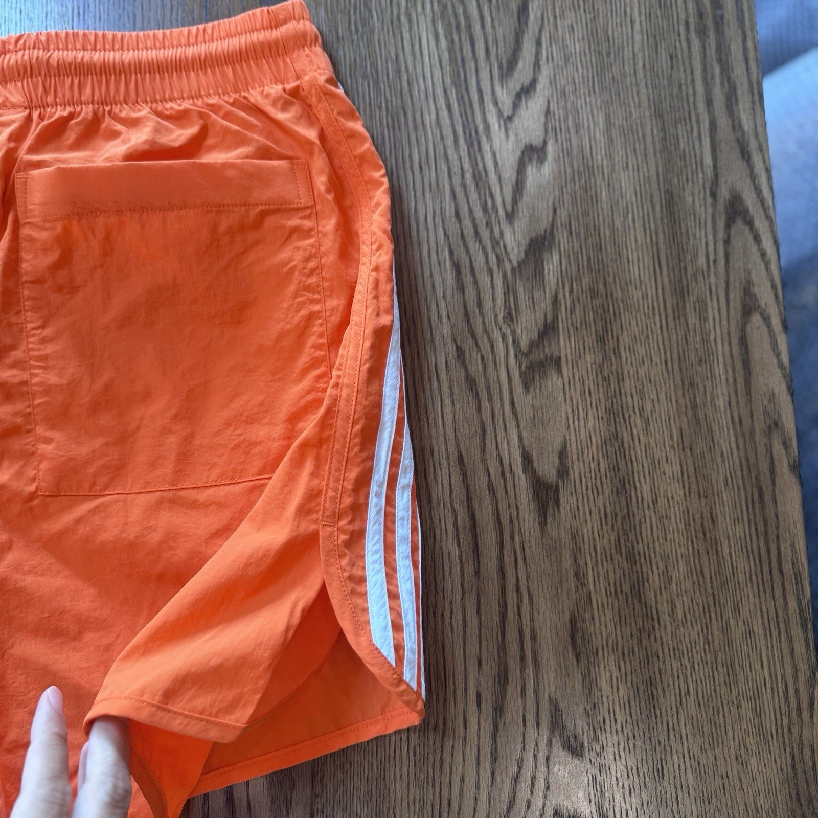 Adidas Originals 3-Stripes Swim Shorts Orange Trefoil Logo –  NWT XXL