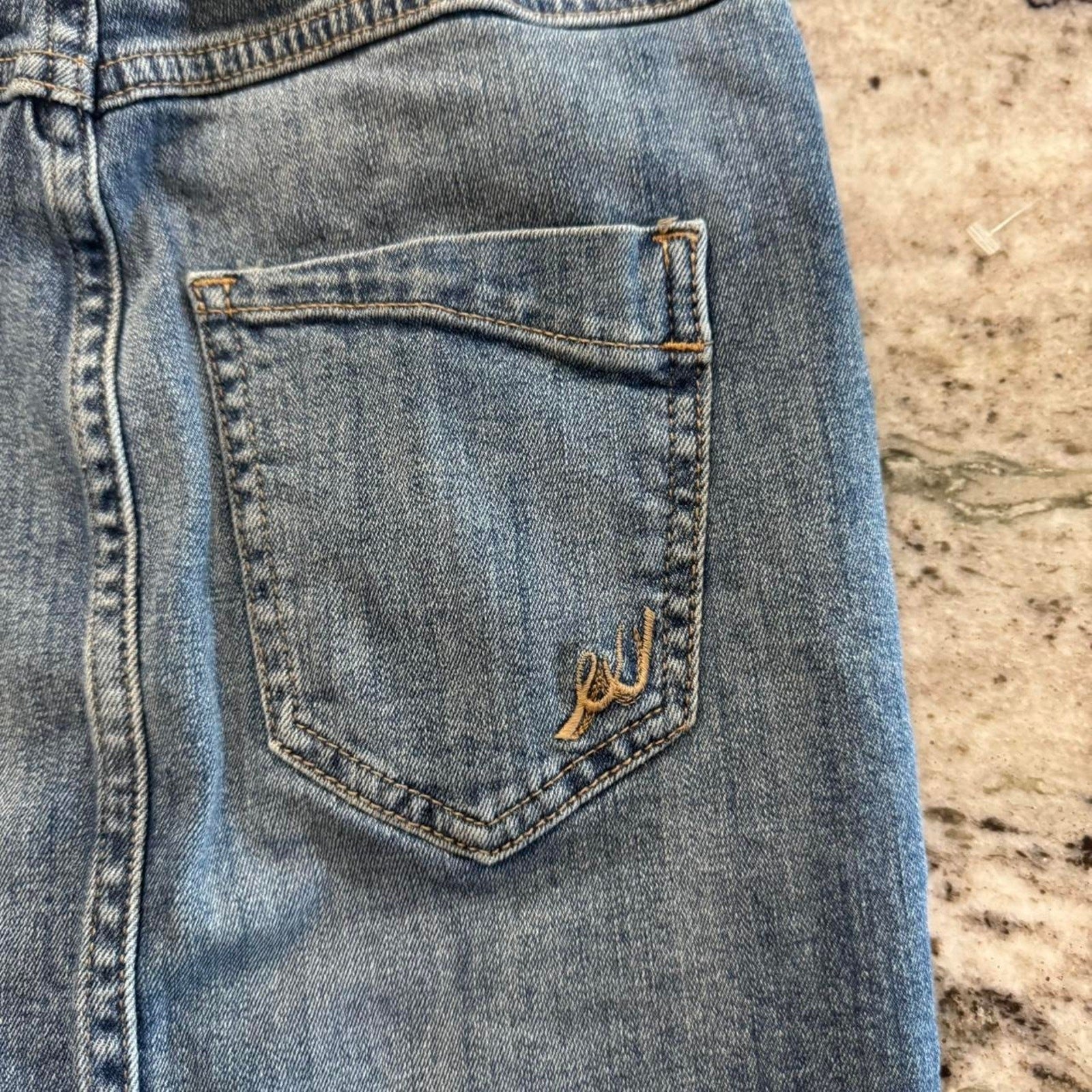 Custom Express Jeans Patch Denim Skirt - Size 00- One of a Kind