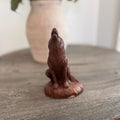 Red Mill Manufacturing Howling Wolf Figurine #347 Vintage 1992 Pecan Shell