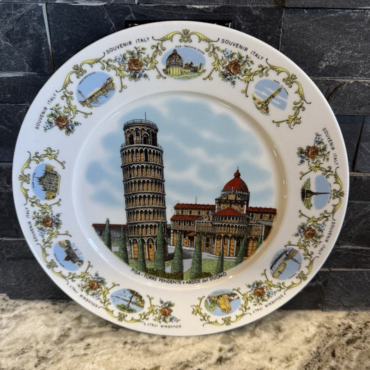 Collectors Plate Pisa Torre Pendente e Abside del Duomo 10.25’ Diameter VINTAGE