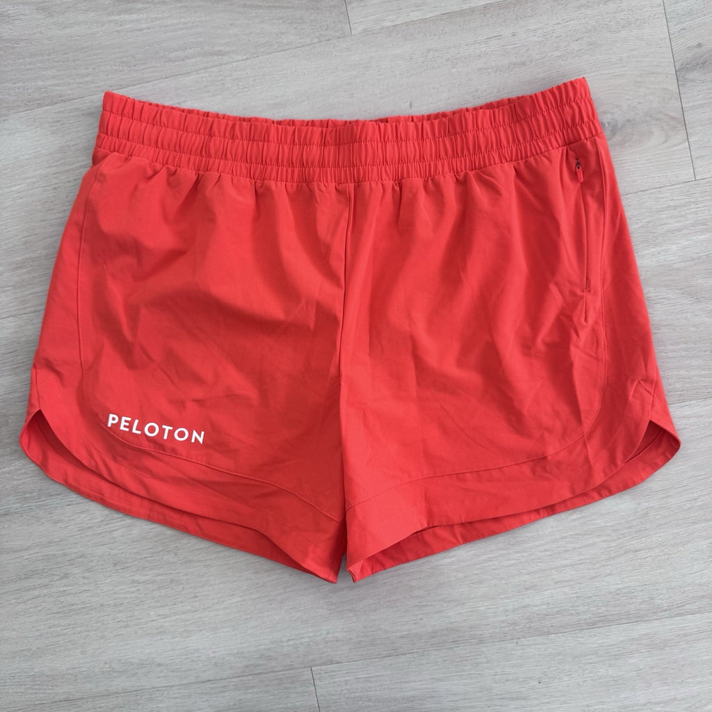 Peloton 4” Velocity Shorts Orange L NWT Lined Athletic Running Gym