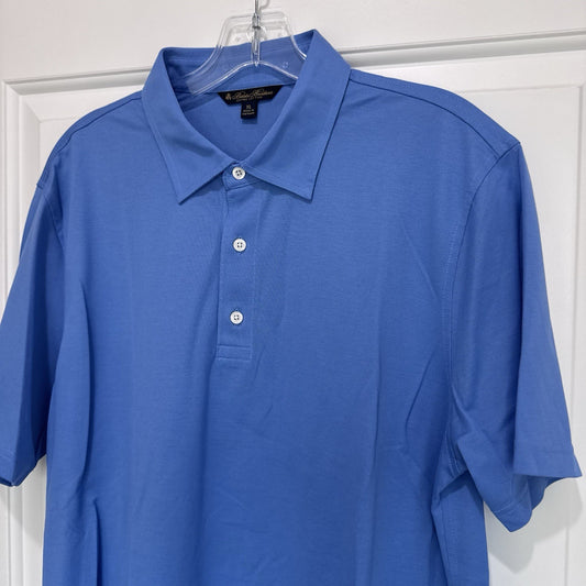 Brooks Brothers Supima Cotton Polo Shirt XL Blue Mens Short Sleeve Classic Fit