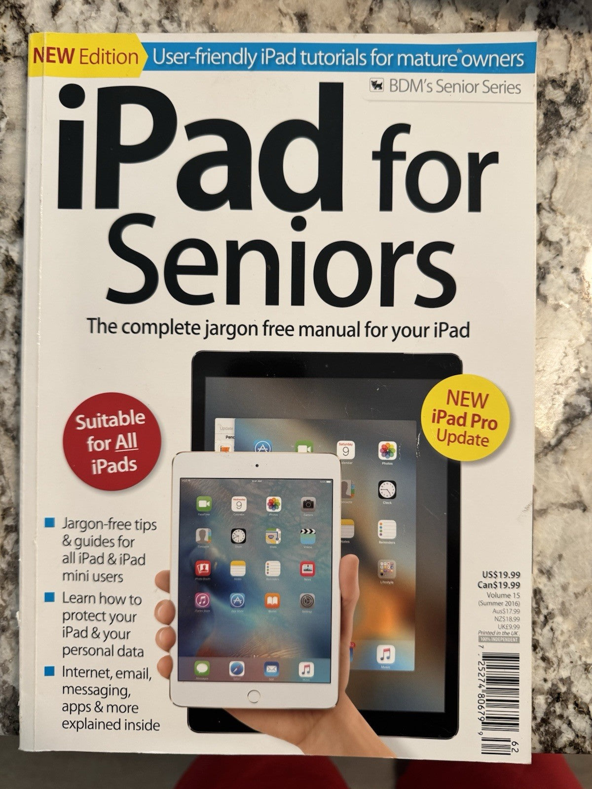  iPad for Seniors Paperback Book BDM's Senior Series Volume 15 Summer 2016