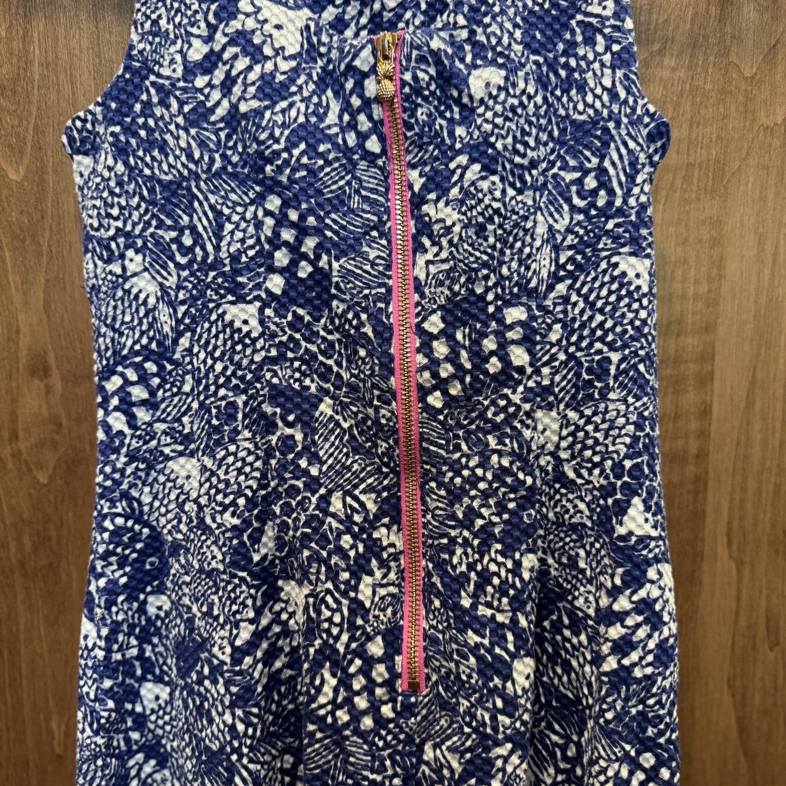 New Women Lilly Pulitzer for Target Anniversary My Fans Blue Shift Dress Size 2