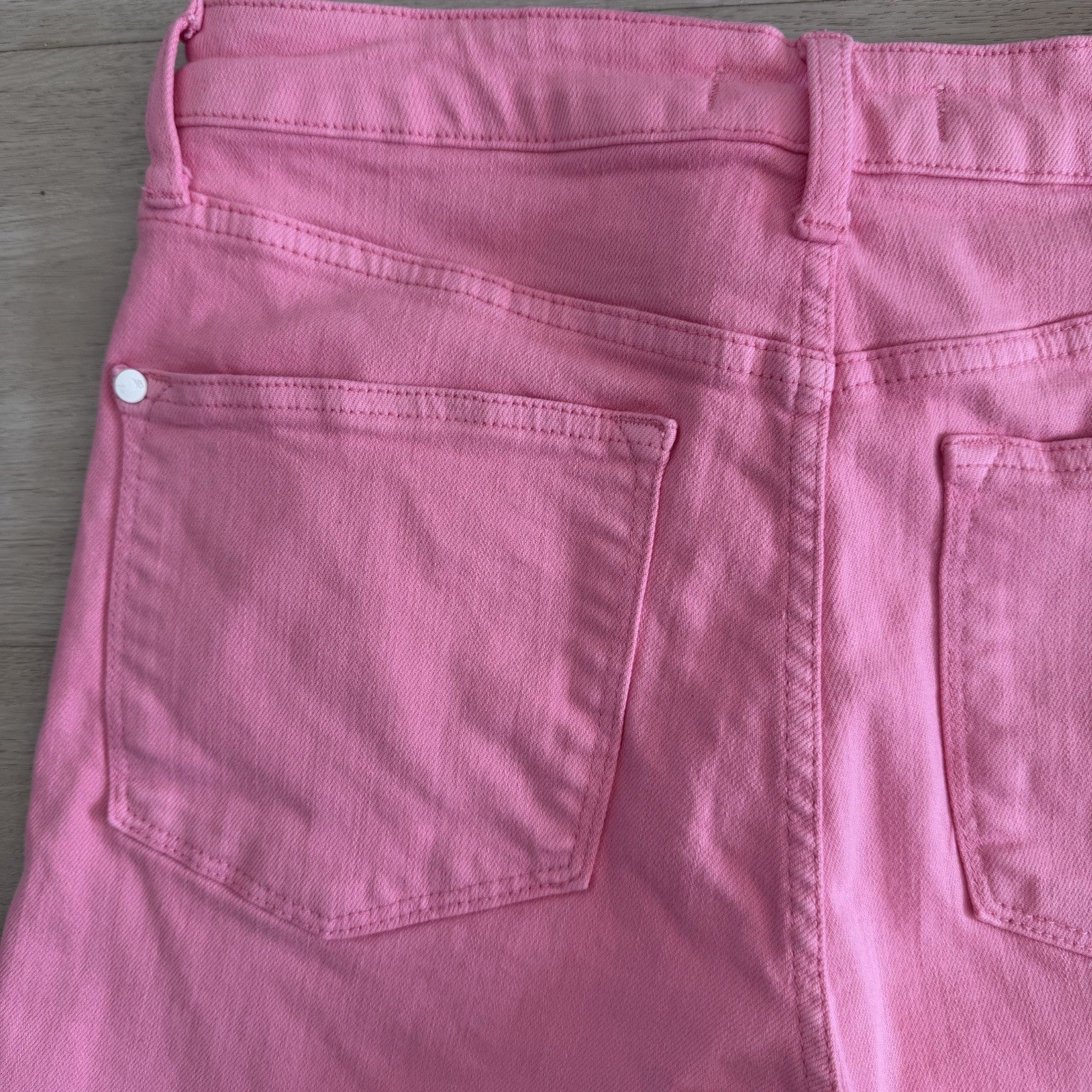Judy Blue Pink Denim Shorts L Garment Dyed Stretch