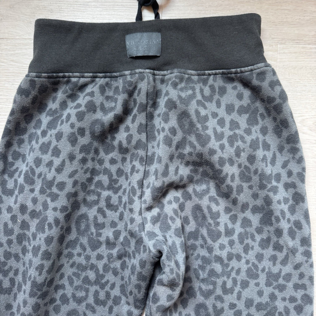 Victoria’s Secret Leopard Print Jogger Sweatpants Lace-Up Waist Small