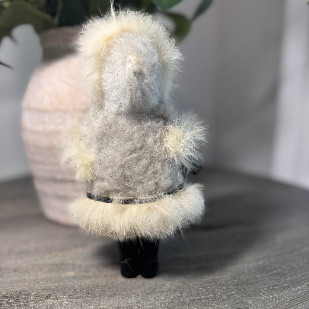 Vintage Native American & Eskimo Style Doll Trio 8" Fringed Buckskin Faux Fur