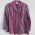 Motherhood Maternity Women’s Y2K Striped Tie Front Blouse Pink S