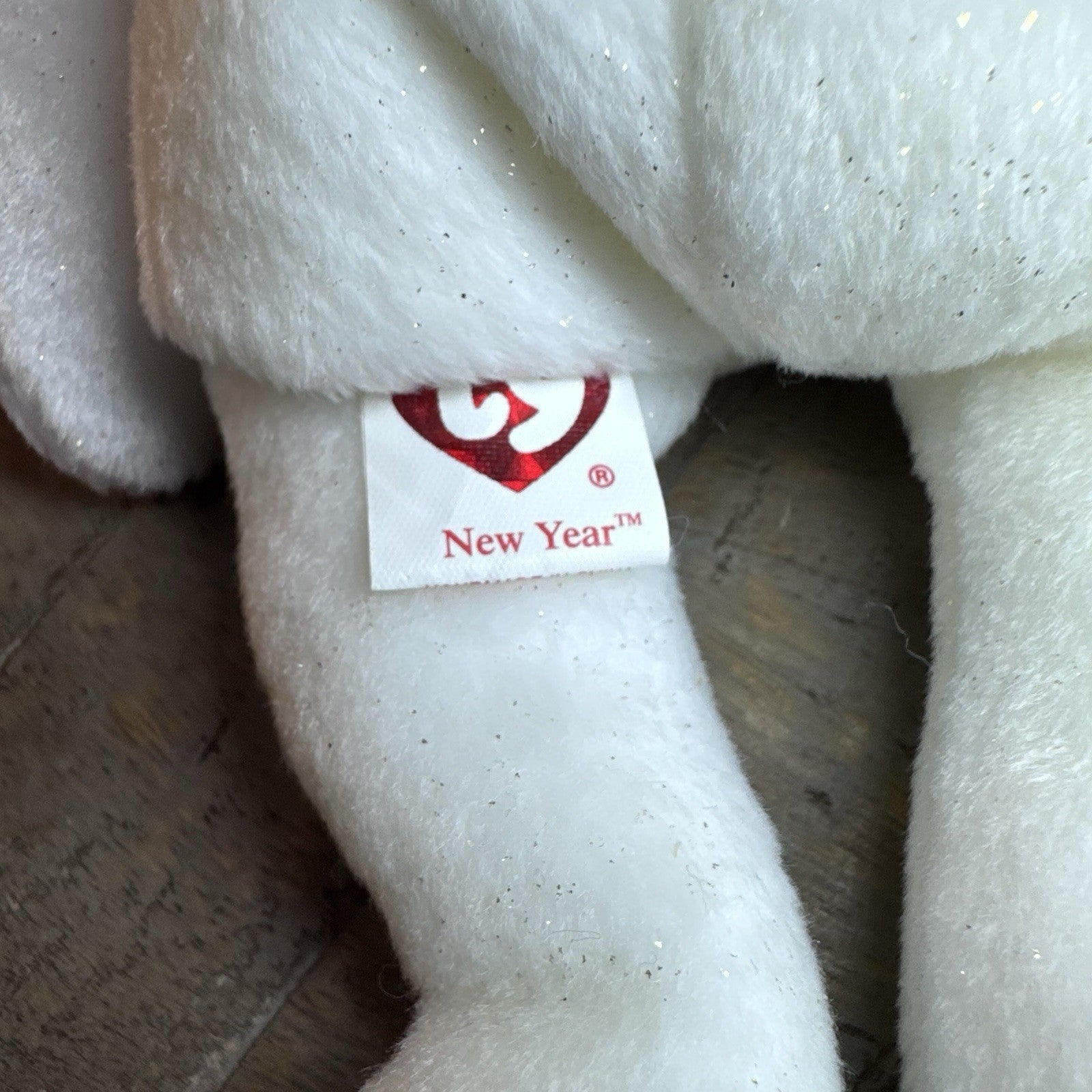 Ty Beanie Baby💜HAPPY NEW YEAR 2006 BEAR 8.5" Stuffed Plush New MWMT's