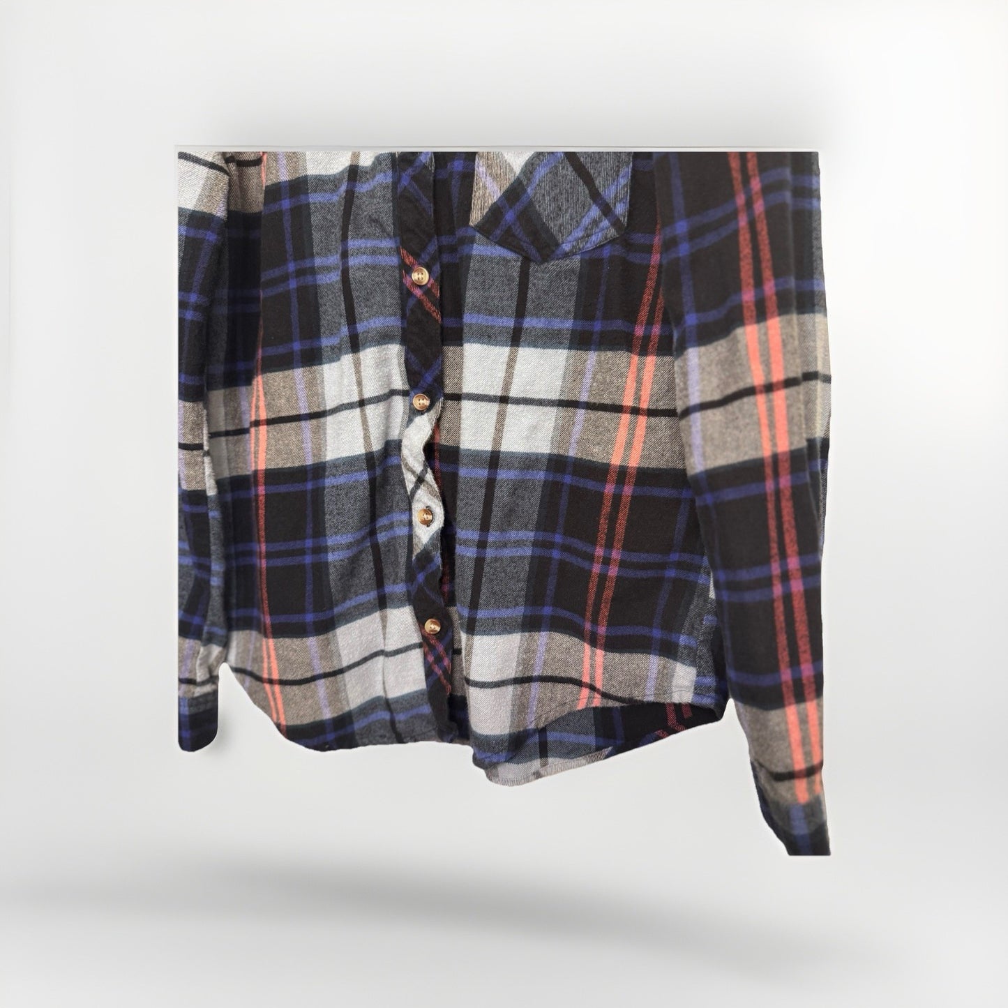 BDG Urban Outfitters Flannel Shirt Plaid Long Sleeve Button-Up Size M