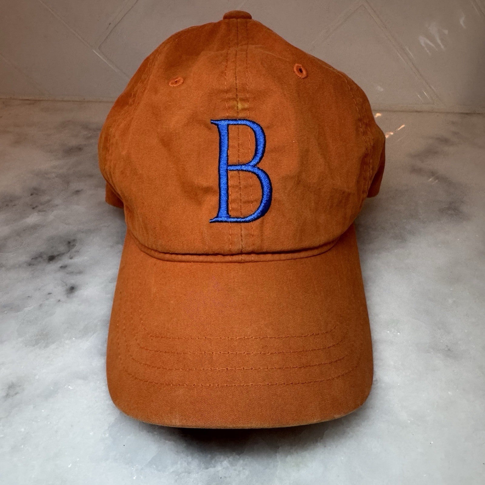 Beretta Orange Baseball Cap Hat OSFA Adjustable Embroidered Logo Cotton