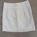 LOFT Women’s White Eyelet Mini Skirt Size 4 A-Line Floral Embroidered