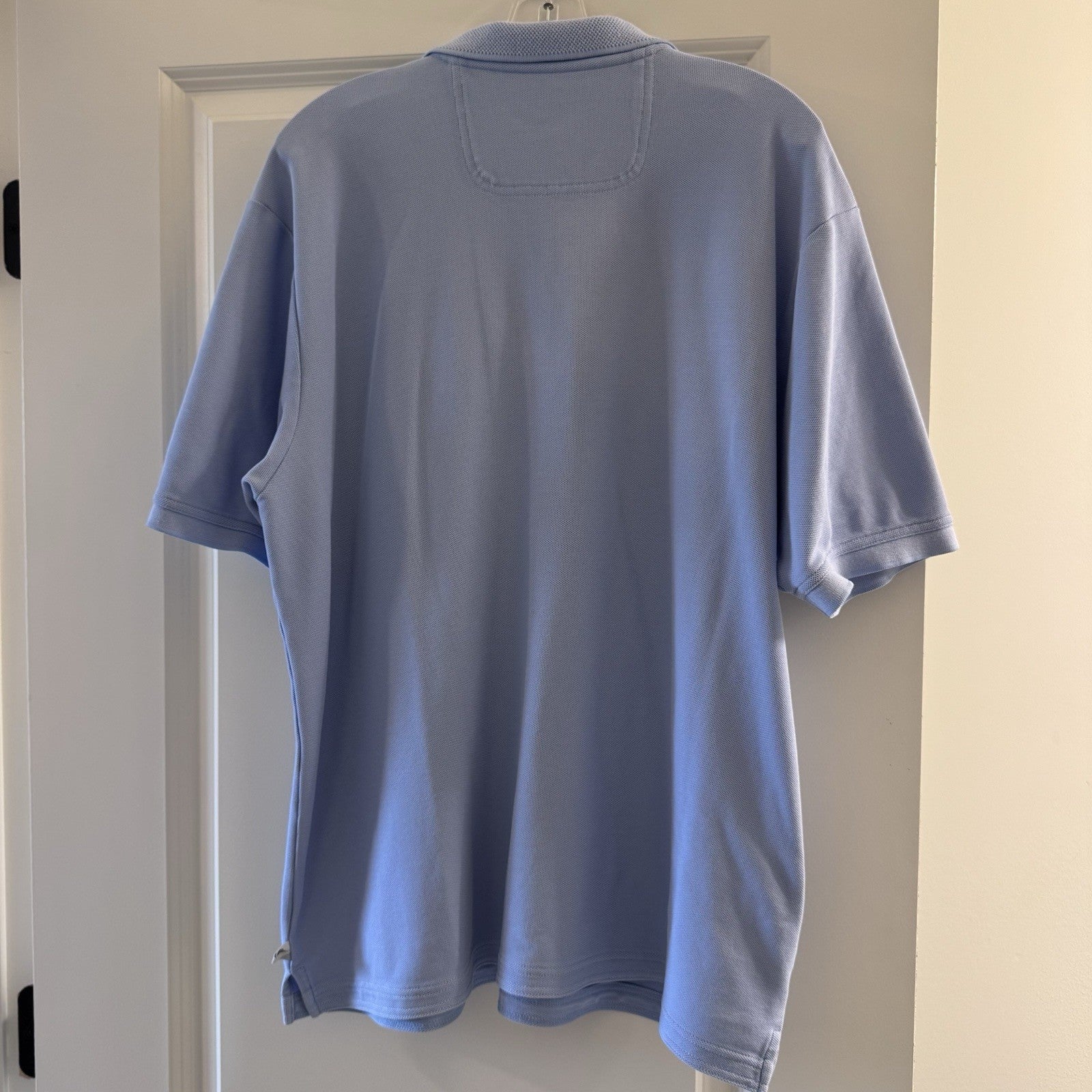 Tommy Bahama Supima Polo Shirt XL Blue Short Sleeve Cotton Blend Marlin Logo