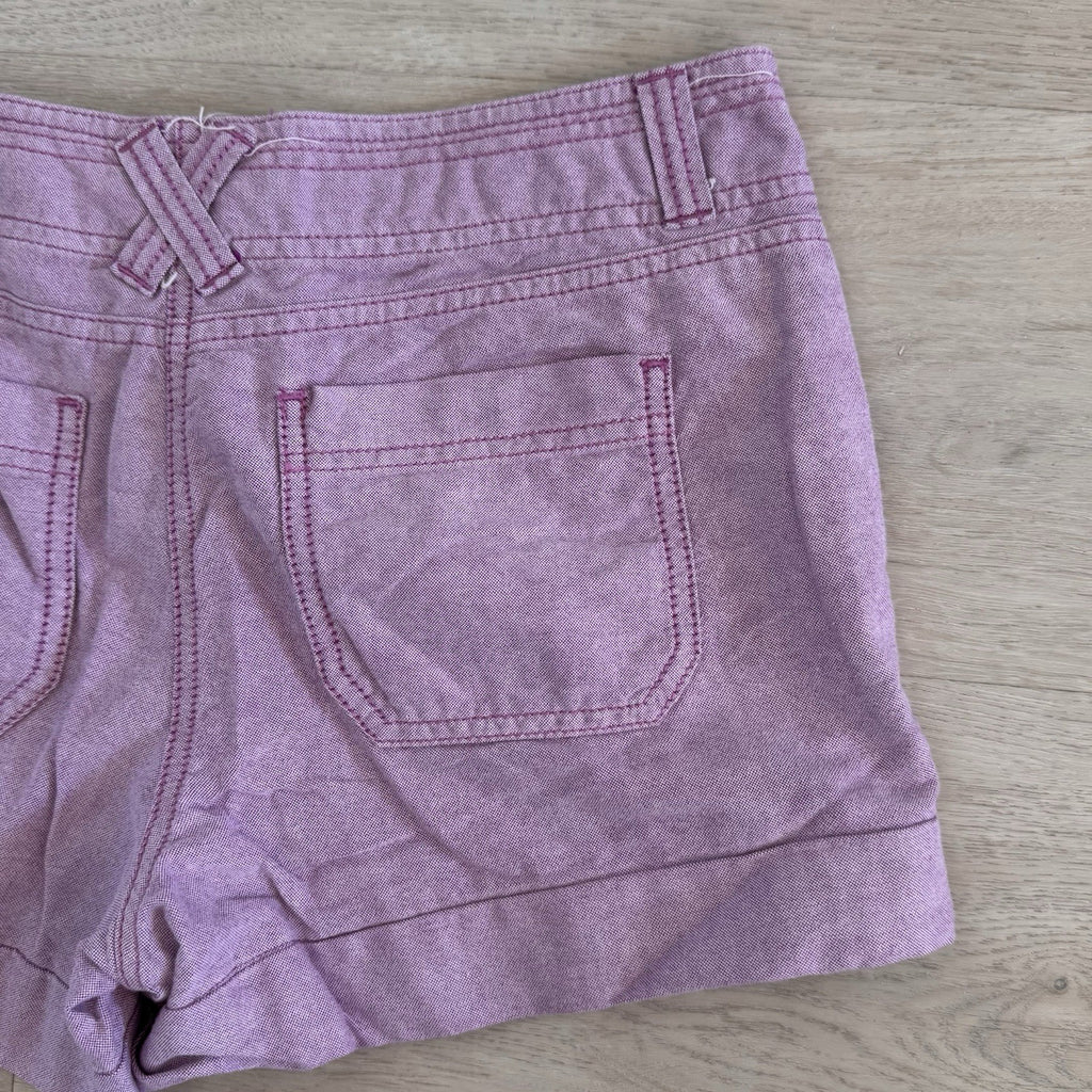 Women’s Ann Taylor LOFT Purple Cotton Shorts Sz 0 Original Casual Preppy