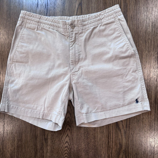 Polo Ralph Lauren Classic Fit 6” Shorts Mens Small Beige Cotton Chino