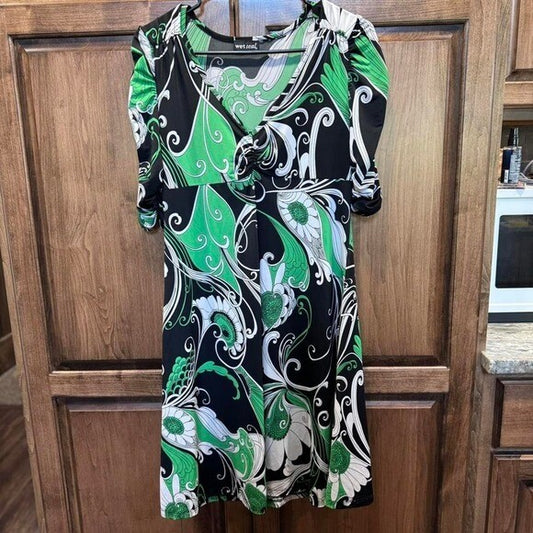 Wet Seal Retro Swirl Dress | Y2K Vibes | Size Large