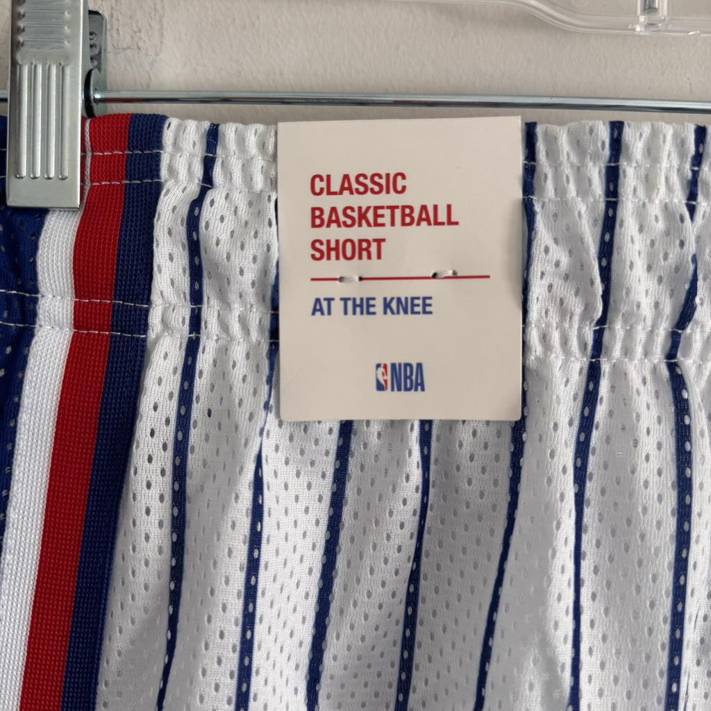 NBA Eastern Western Conference Medium Basketball Shorts White Blue Men’s NWT