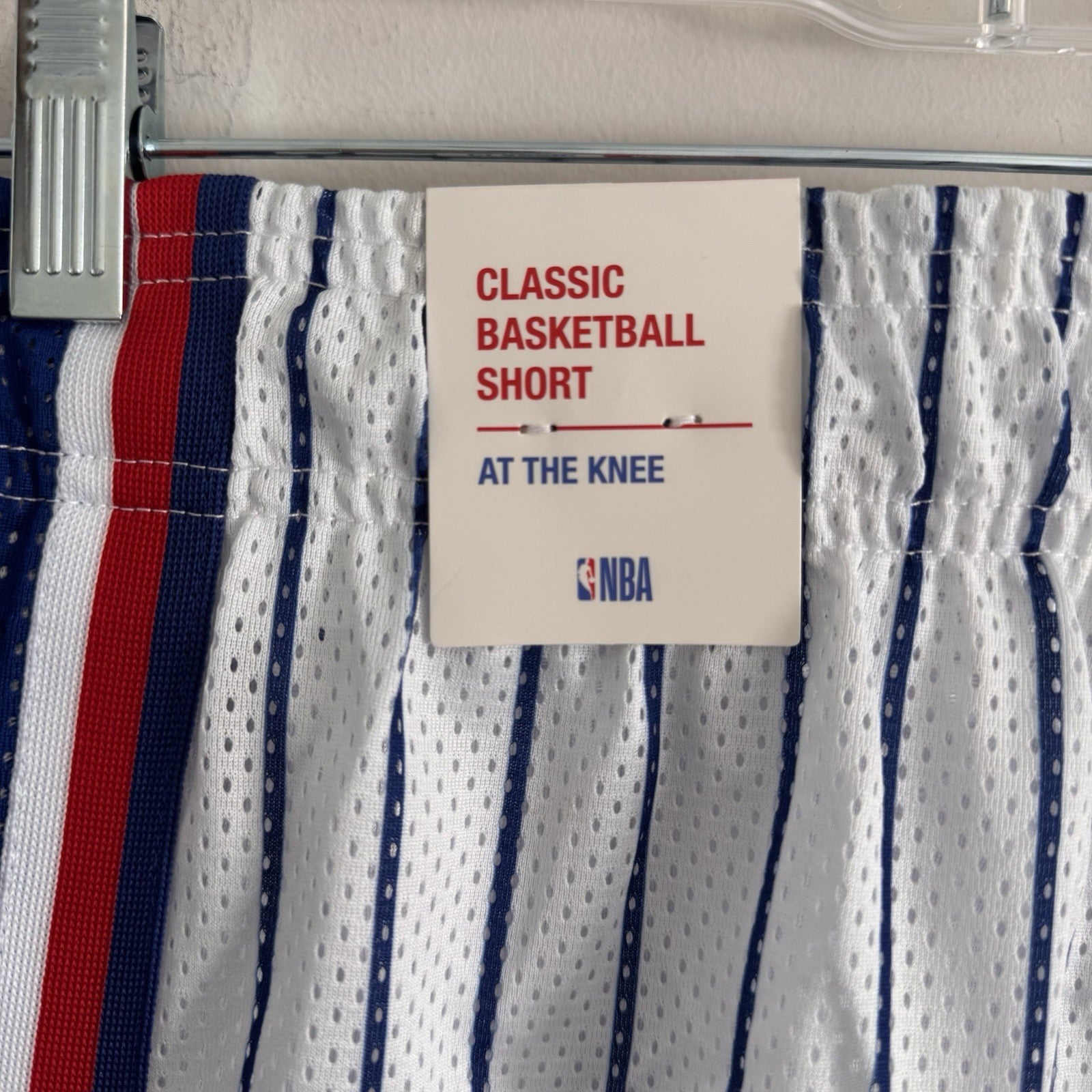 NBA Eastern Western Conference Medium Basketball Shorts White Blue Men’s NWT
