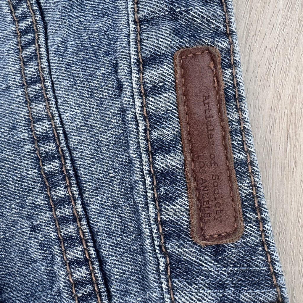 Articles of Society Y2K Distressed Denim Shorts 25 Frayed