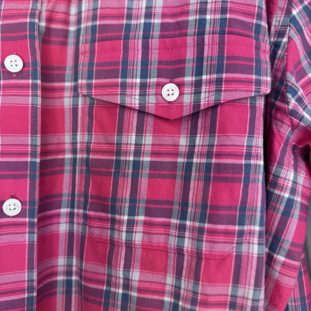 UNTUCKit Men’s XL Slim Fit Plaid Button Down Shirt Red Gray Cotton