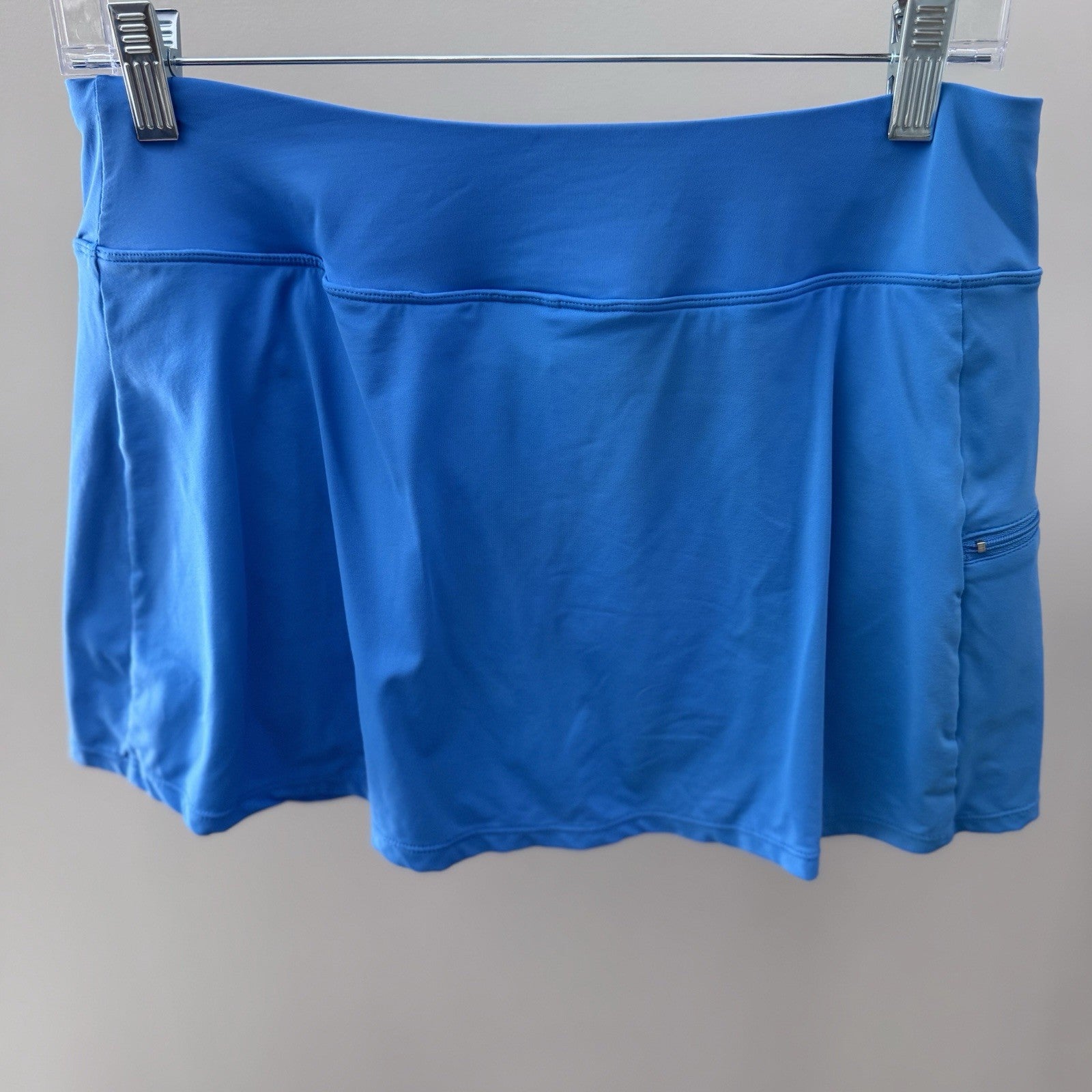 Beach House Swim Skort Size 10 Blue Swim Skirt Built-In Shorts Pocket