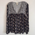 Matilda Jane Floral Peasant Blouse Women’s 2XL Boho Babydoll Rayon Top