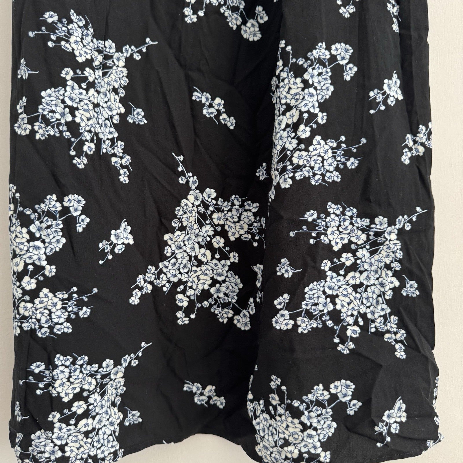 Old Navy Strapless Floral Maxi Dress M Black White Boho 2013