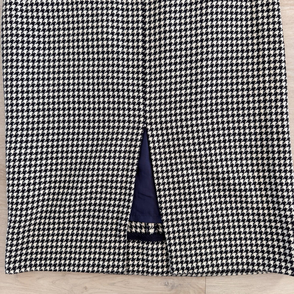 Draper James Houndstooth Pencil Skirt Size 10 Wool Blend Lined Women’s