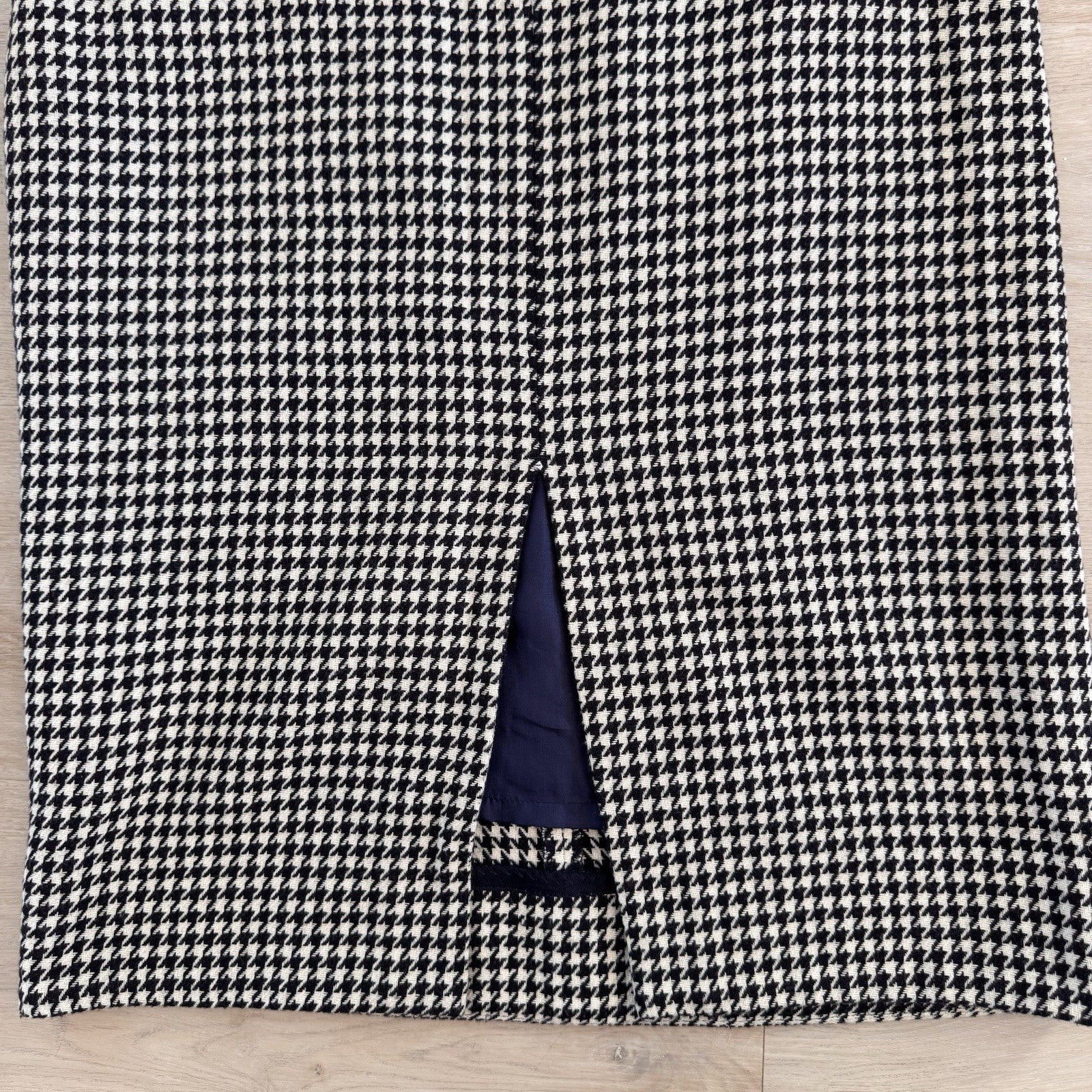 Draper James Houndstooth Pencil Skirt Size 10 Wool Blend Lined Women’s