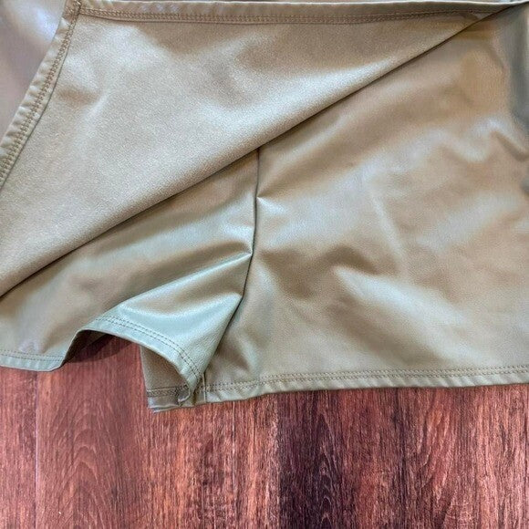 Calina Vegan Leather Skort Green Size M Altar'd State