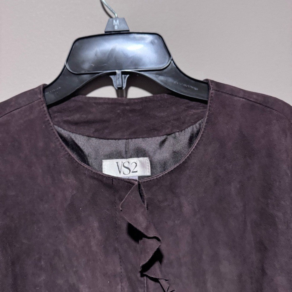 Vakko/VS2 Vintage Genuine 100% GOAT Suede Jacket Size Large Y2K Millennial