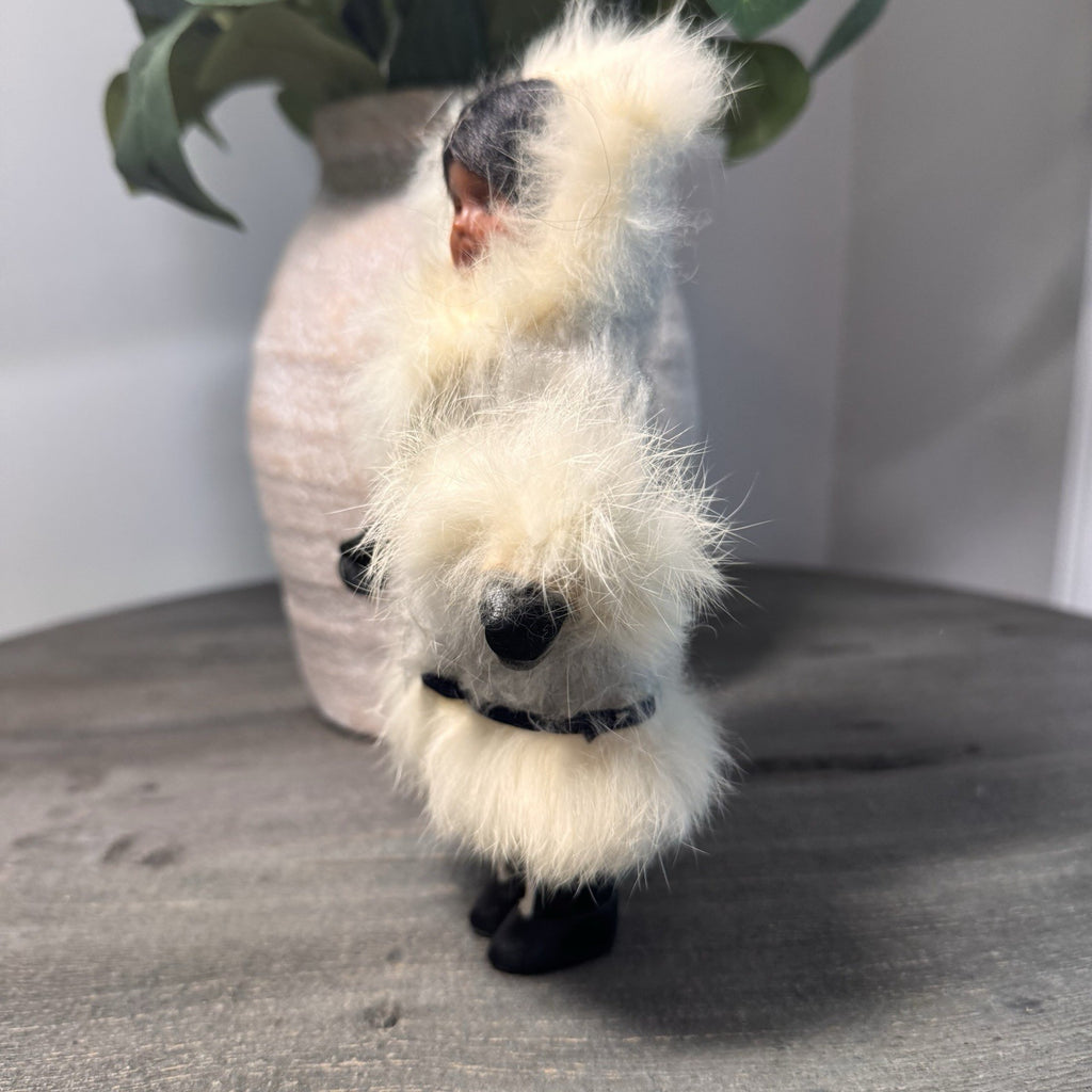 Vintage Native American & Eskimo Style Doll Trio 8" Fringed Buckskin Faux Fur