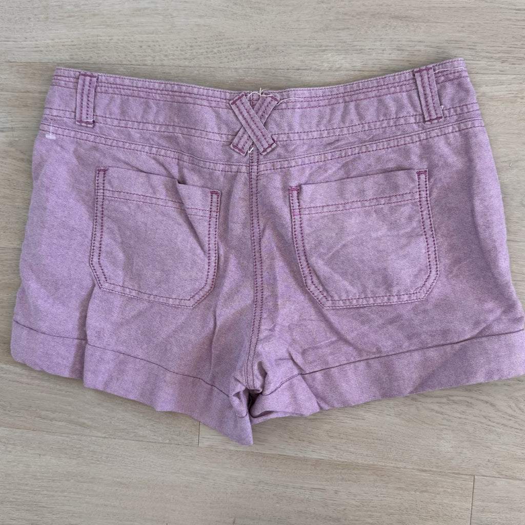 Women’s Ann Taylor LOFT Purple Cotton Shorts Sz 0 Original Casual Preppy