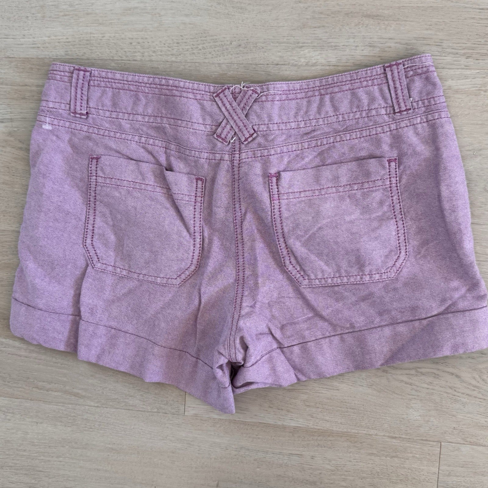 Women’s Ann Taylor LOFT Purple Cotton Shorts Sz 0 Original Casual Preppy