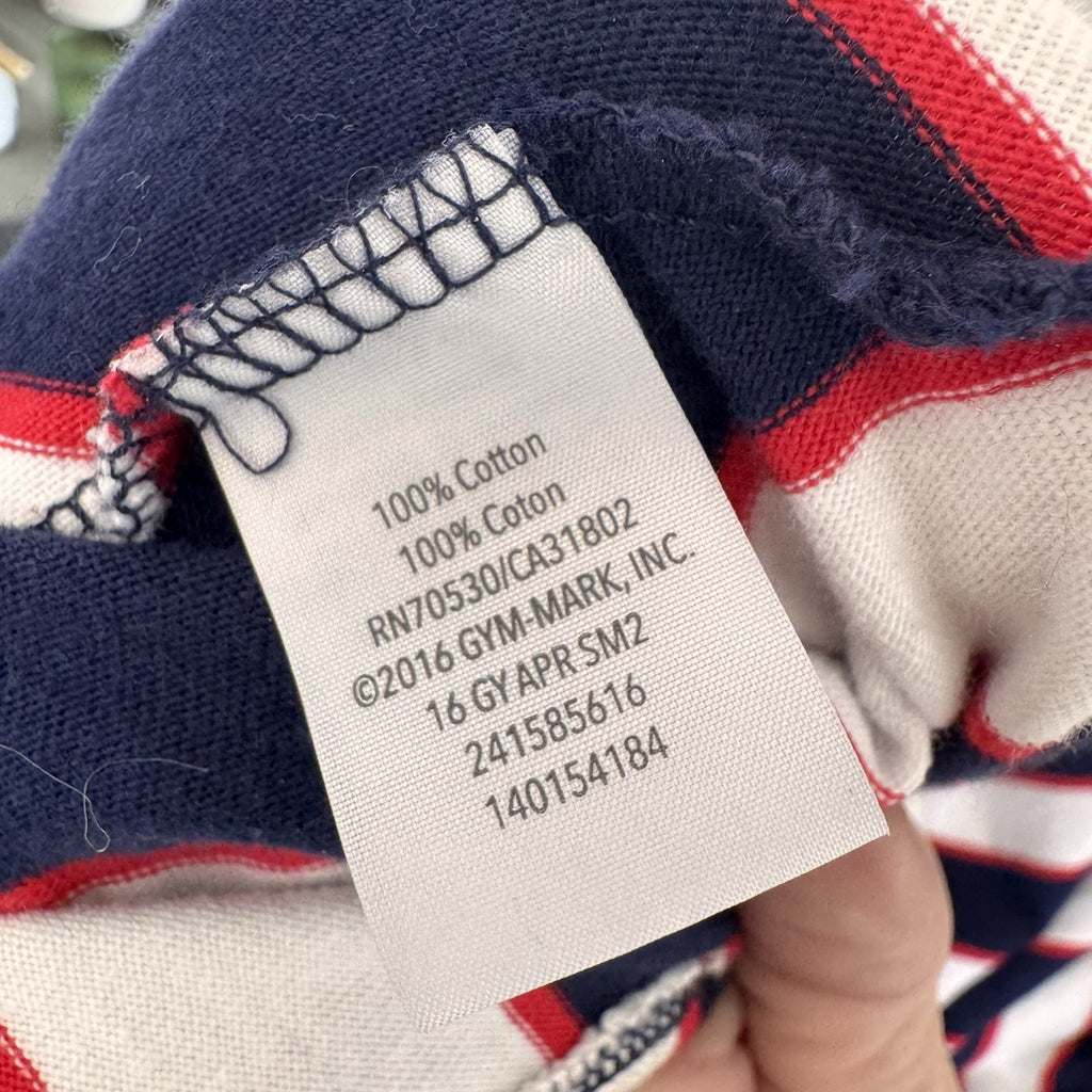 Gymboree Girls Patriotic Red White Blue Striped Maxi Dress Size 12