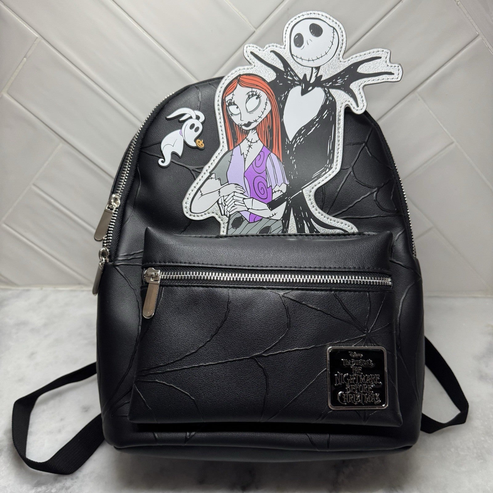 Disney Backpack Nightmare Before Christmas, TIM Burton Bioworld Loungefly. NEW!!
