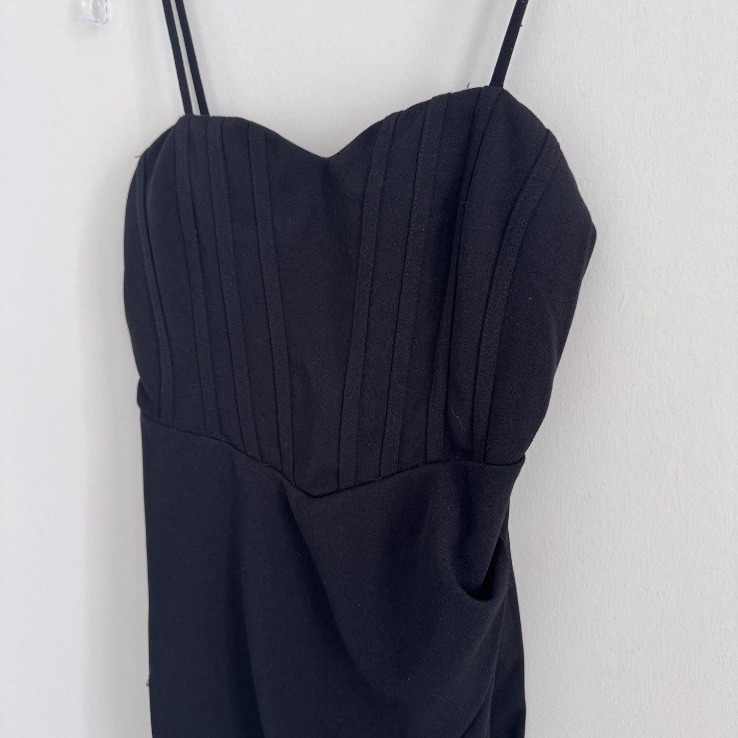 Windsor S Black Sweetheart Bodycon Mini Dress Ruched Party