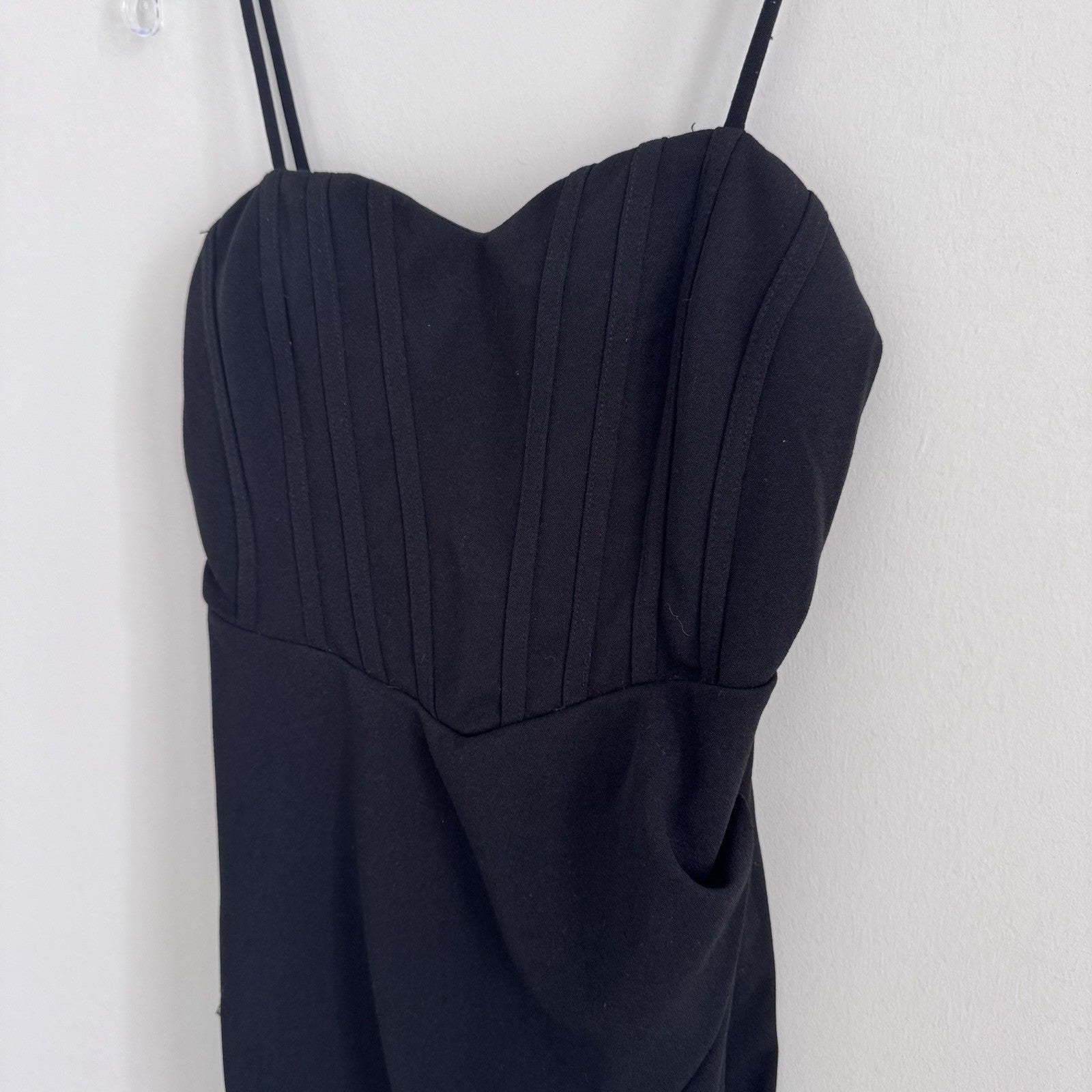 Windsor S Black Sweetheart Bodycon Mini Dress Ruched Party