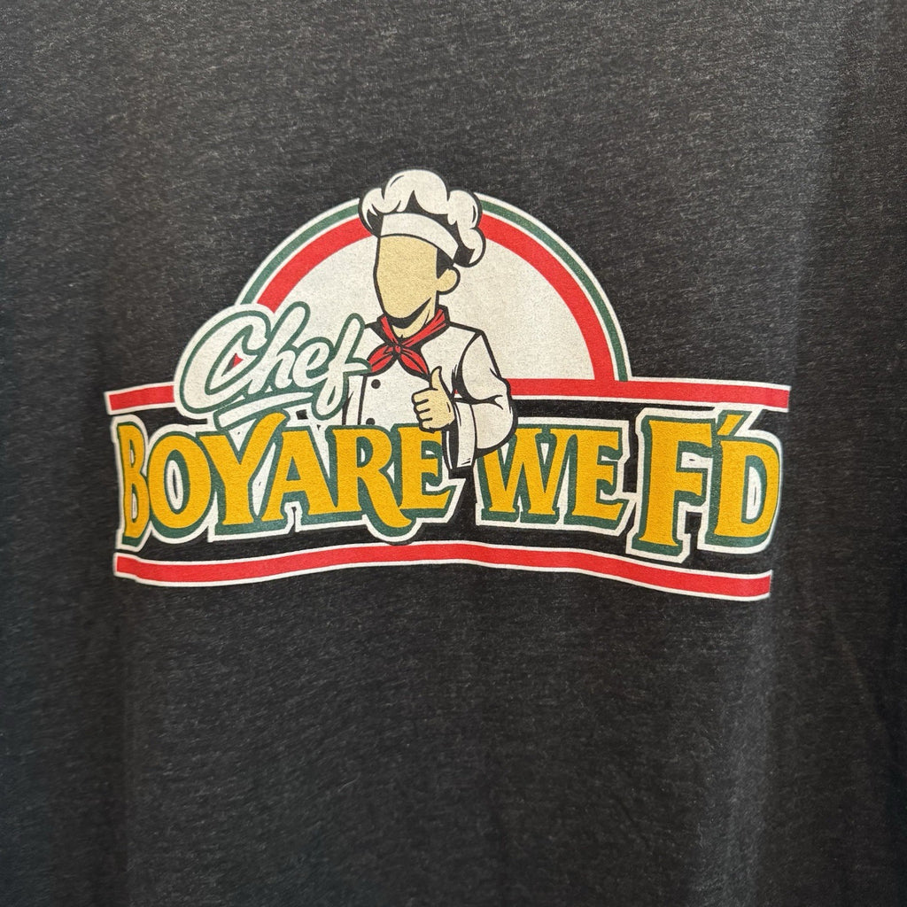 Chef Boyarewefd Funny Parody Graphic T-Shirt 2XL Dark Heather