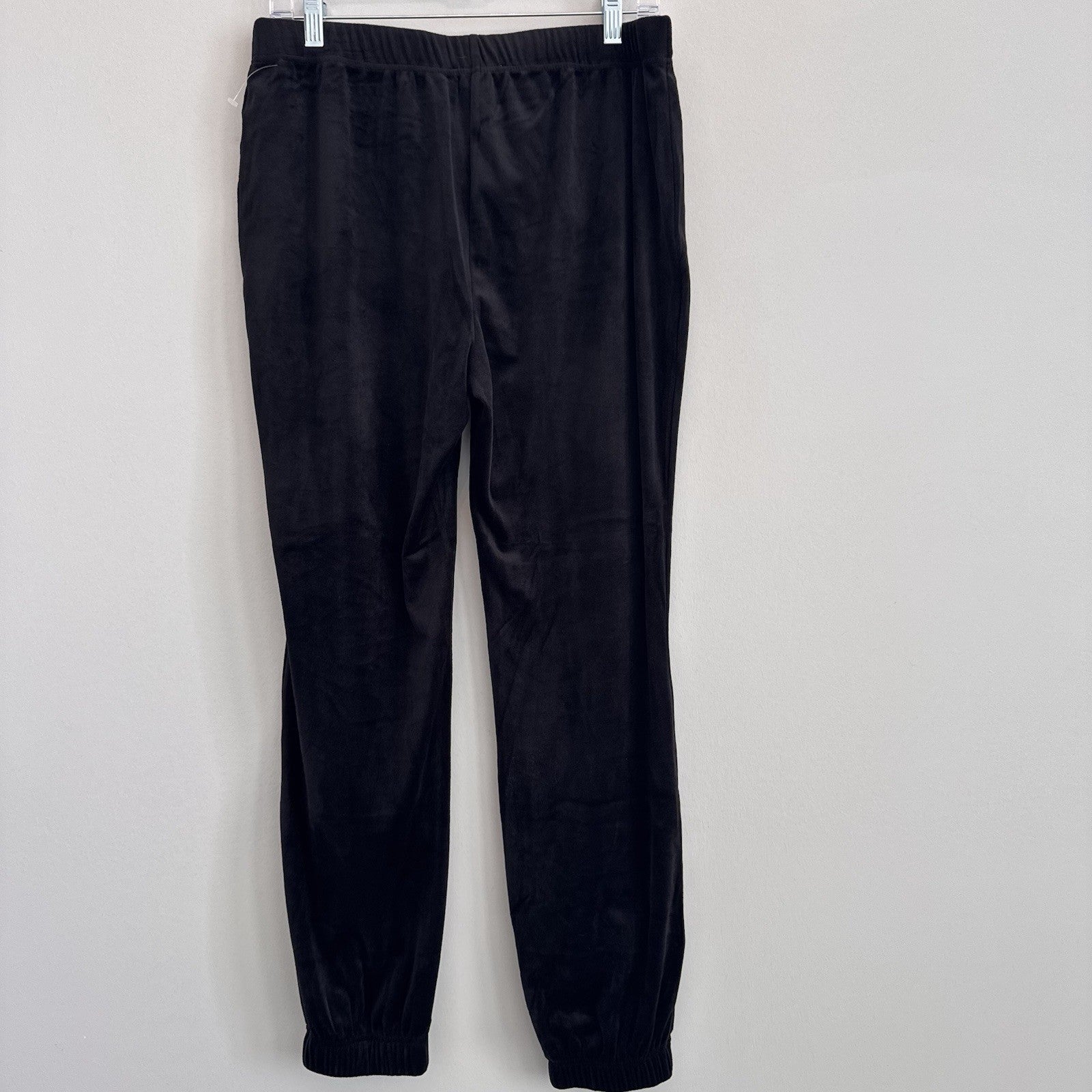 Juicy Couture Velour Tracksuit Set Black Rhinestone Logo Size M NWT Y2K