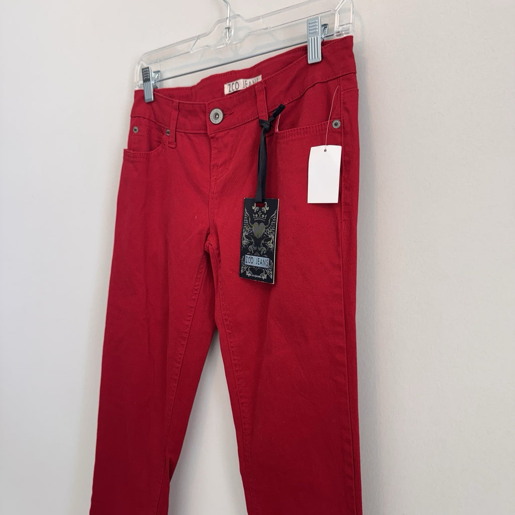 ZCO Jeans Women’s Size 5 Red Skinny Jeans Slim Fit Stretch Denim NWT44