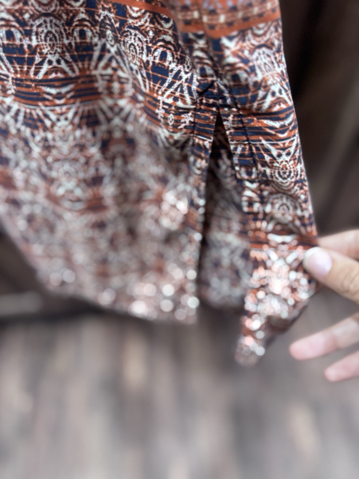 Patagonia Sundress XS Blue Boho Print TENCEL Lyocell Racerback Pockets