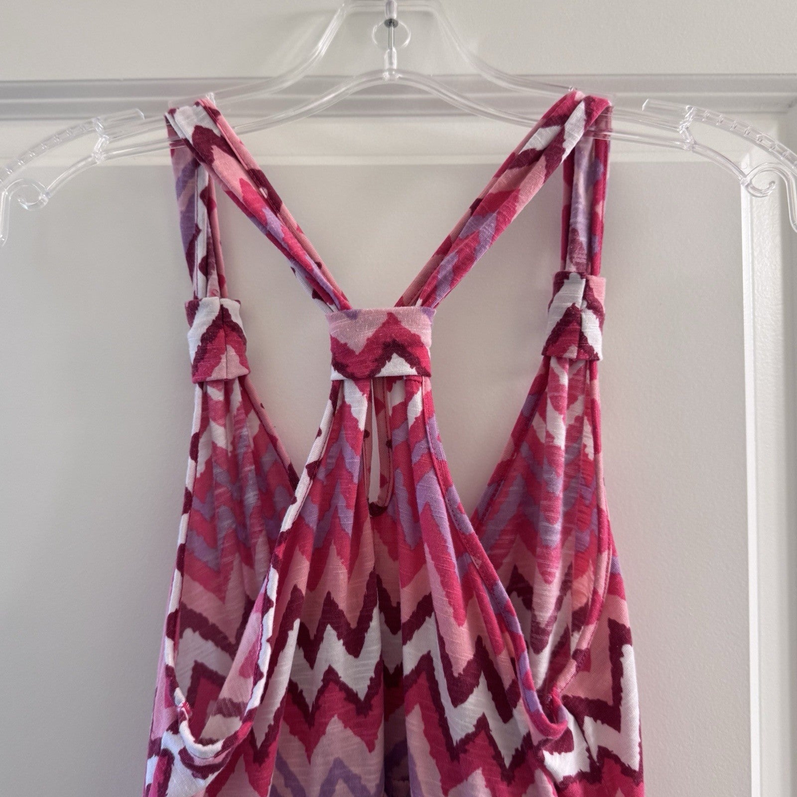 Nicole Miller Racerback Sundress Chevron Pattern Medium Ladies