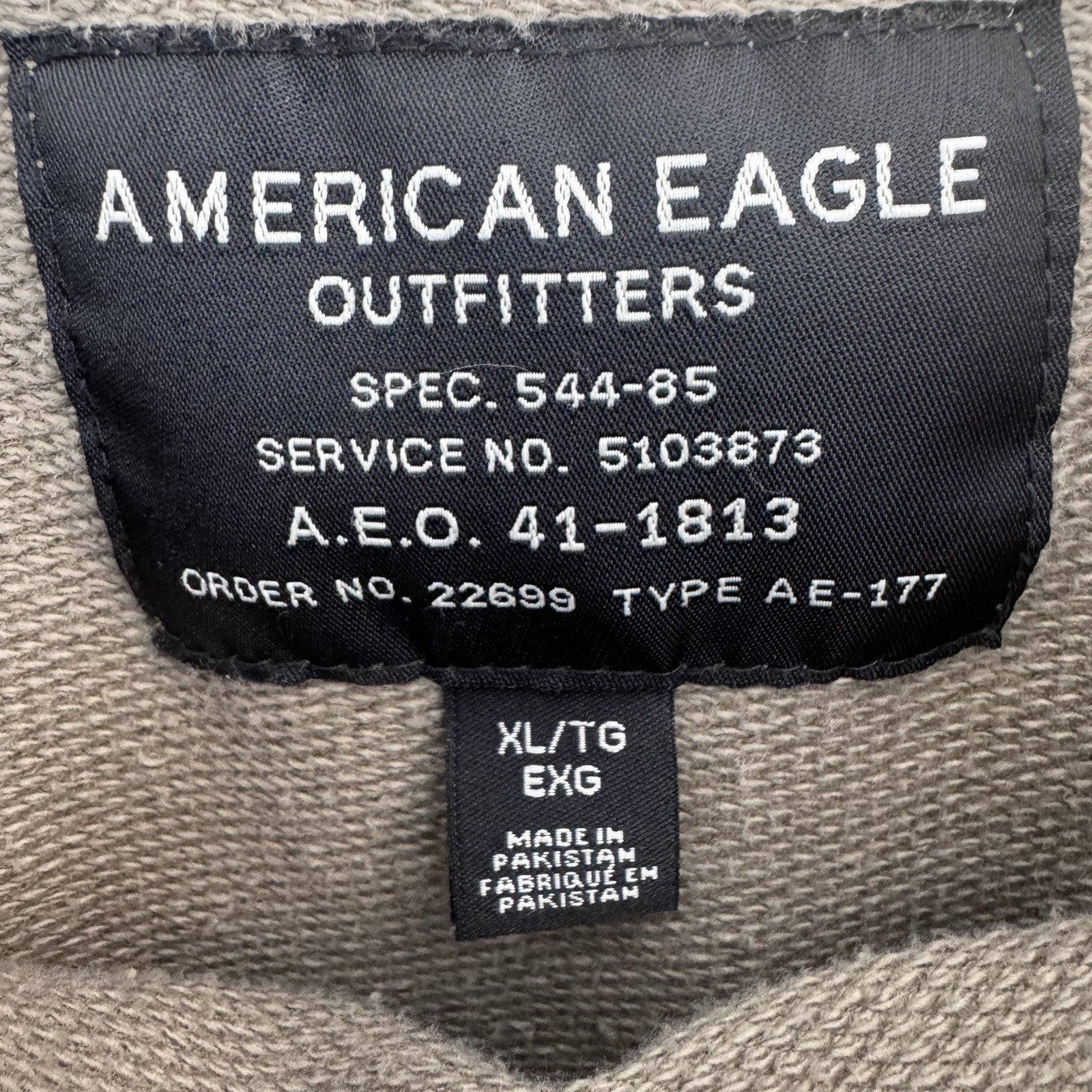 American Eagle Camo Sweatshirt XL Side Zip Crewneck Pullover Y2K Rare
