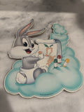 VTG Looney Tunes Warner Bros Press Board Wall Hanging Decor Baby Bugs Bunny 1998