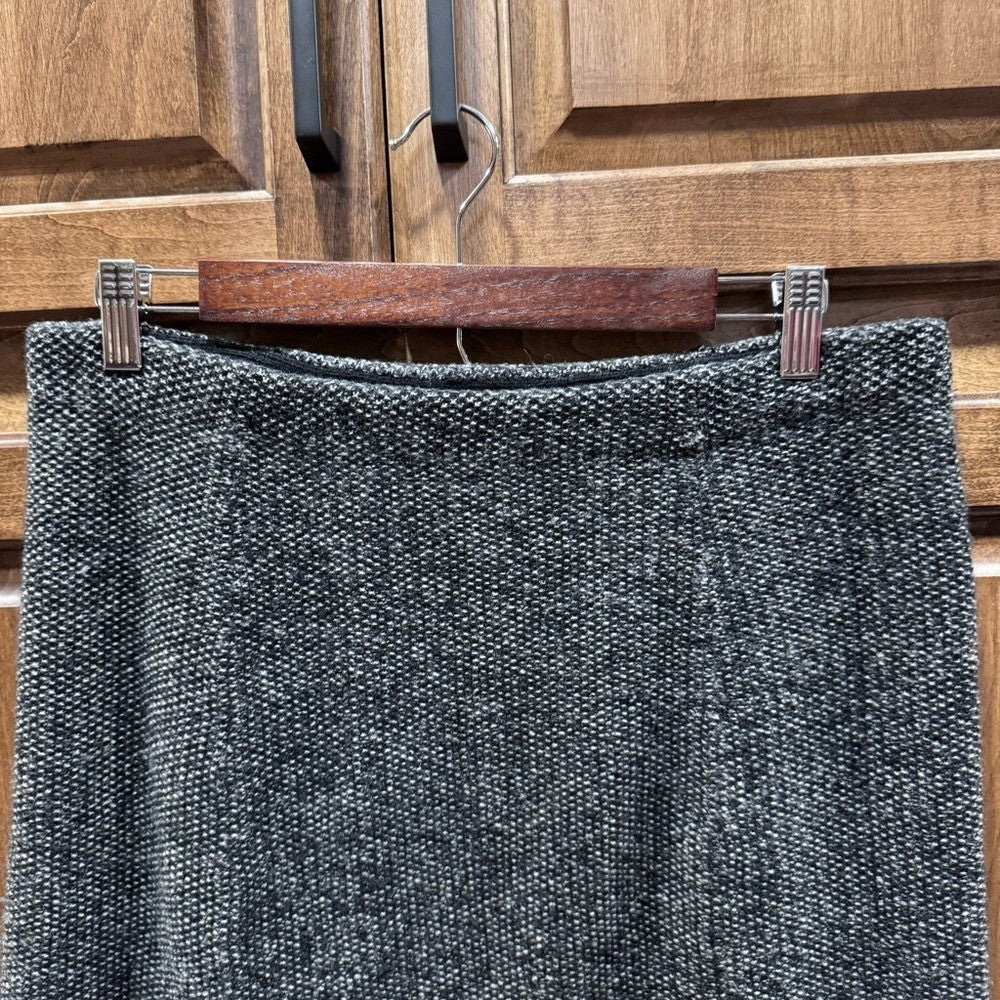 Lauren Ralph Lauren Gray Wool Blend A-Line Skirt - Size Large