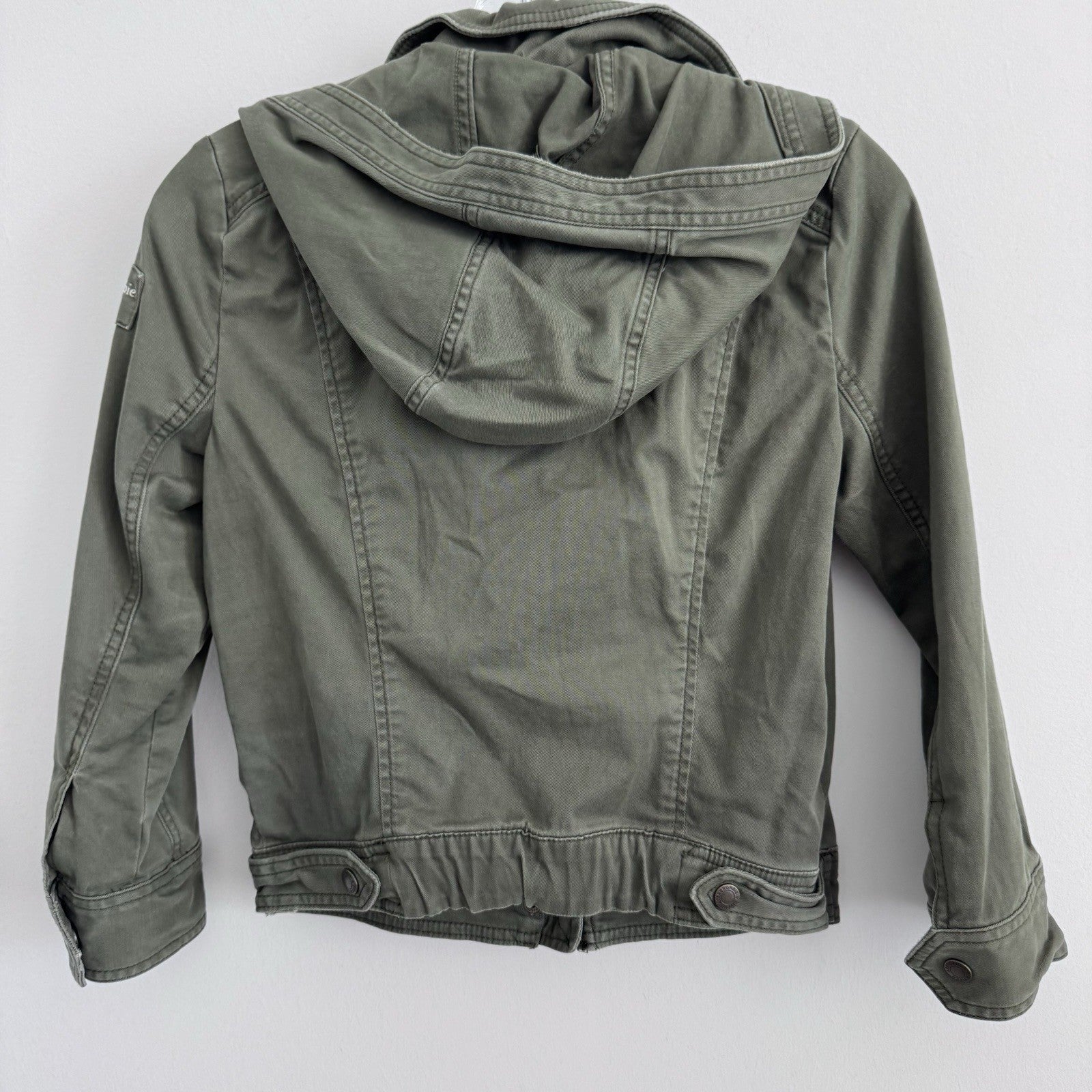Abercrombie & Fitch Olive Utility Jacket M Hooded Y2K Military Women’s